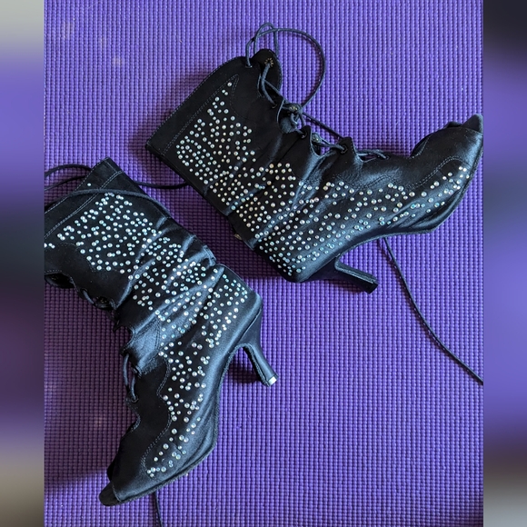 Dance heels soft sole bedazzled 8 - Picture 2 of 8